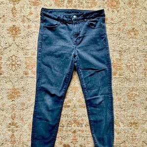 American Eagle Womens Black Jeggings 12 Short